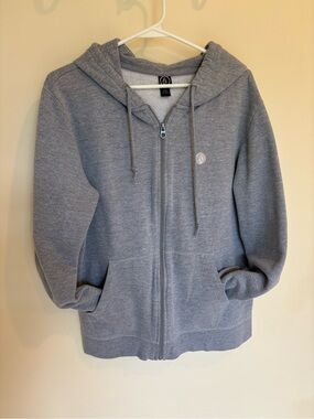 Volcom Heather Gray Full-Zip Hooded Sweatshirt